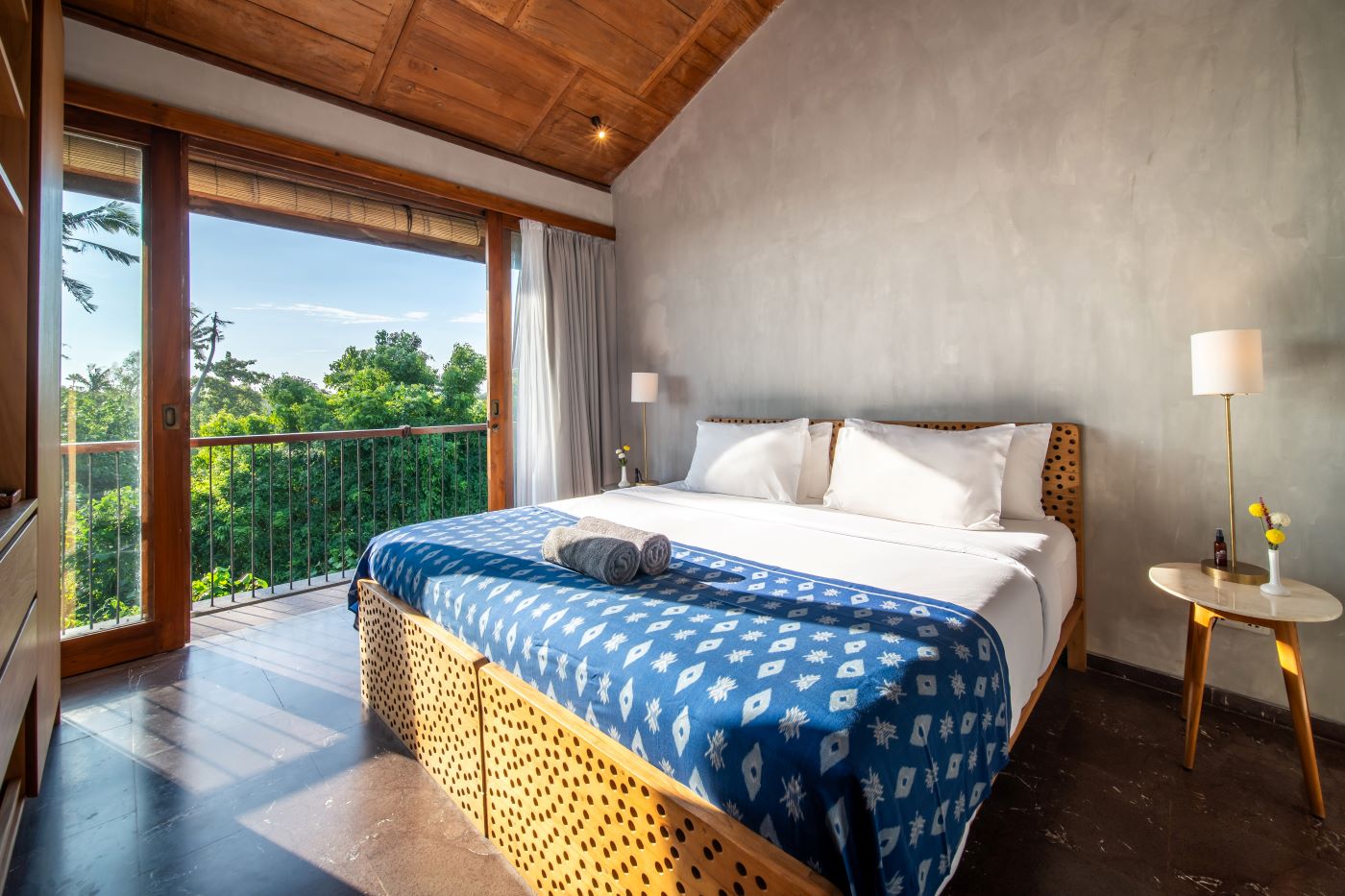 light and airy hotel room Bali